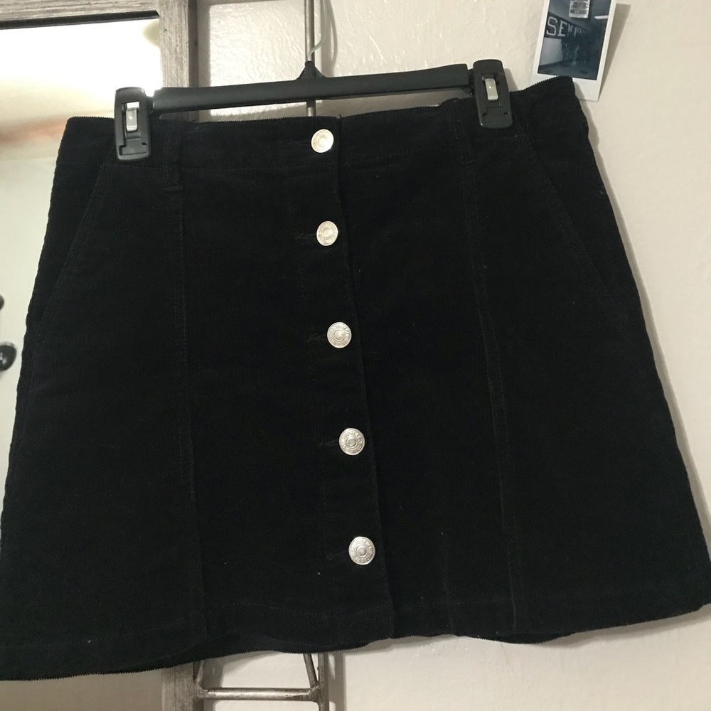 Corduroy Black Forever 21 Skirt